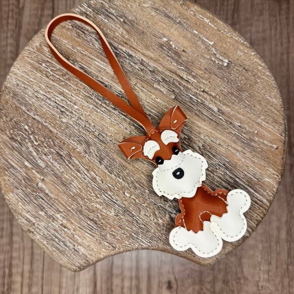 Honey Brown Dog Purse Charm Schnauzer Bag Charm Purse Dog lover Gift NEW - Picture 6 of 8